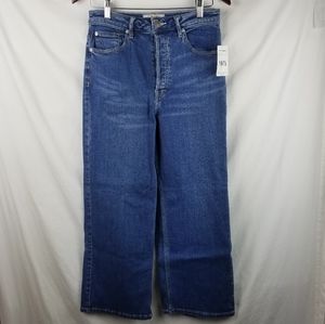 Wide Leg Crop Free People Denim Buttonfly